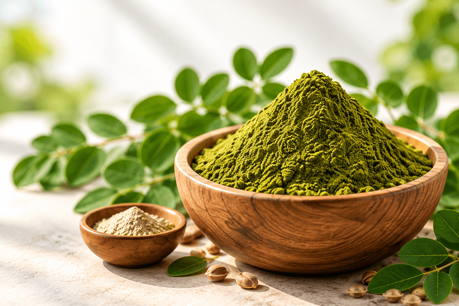 Natural green powder spice